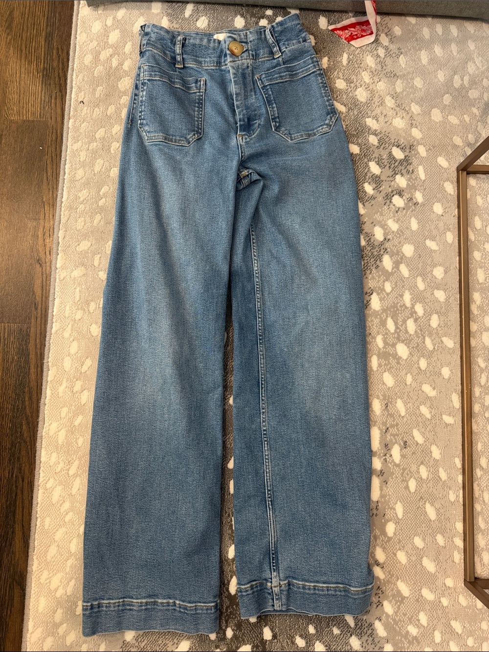 Anthropologie Medium Wash Wide-Leg Denim Jeans